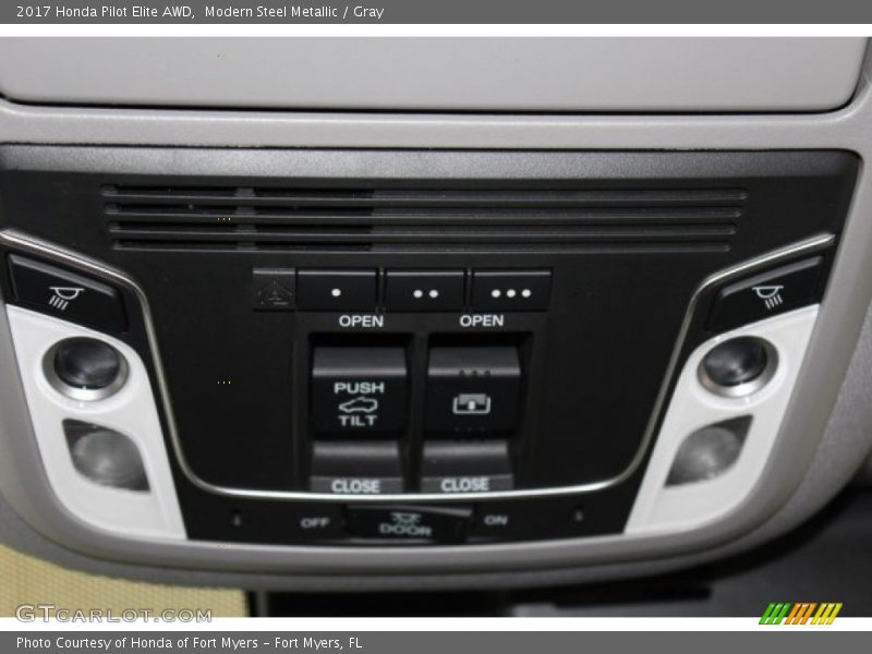 Modern Steel Metallic / Gray 2017 Honda Pilot Elite AWD