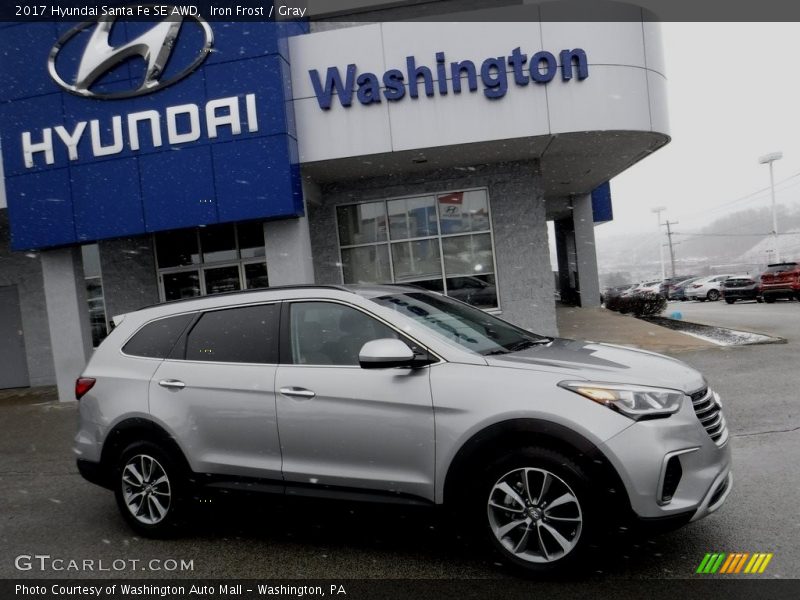 Iron Frost / Gray 2017 Hyundai Santa Fe SE AWD