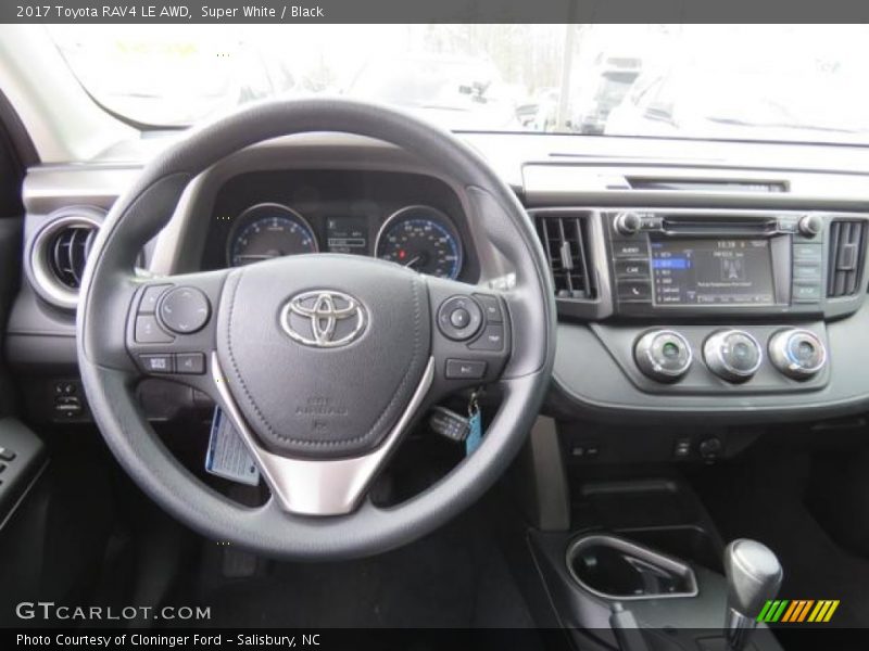 Super White / Black 2017 Toyota RAV4 LE AWD
