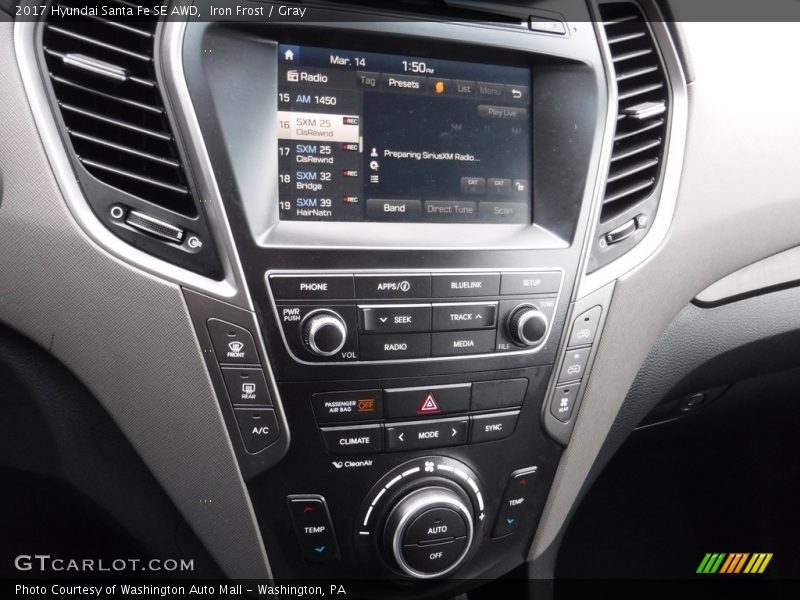 Iron Frost / Gray 2017 Hyundai Santa Fe SE AWD