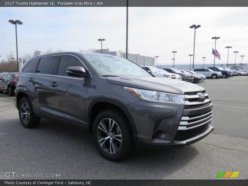 Predawn Gray Mica / Ash 2017 Toyota Highlander LE
