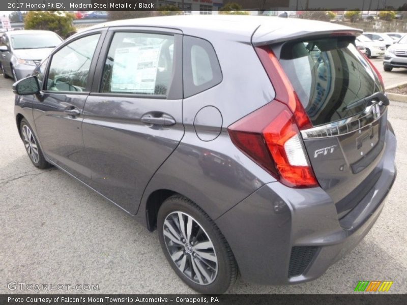 Modern Steel Metallic / Black 2017 Honda Fit EX