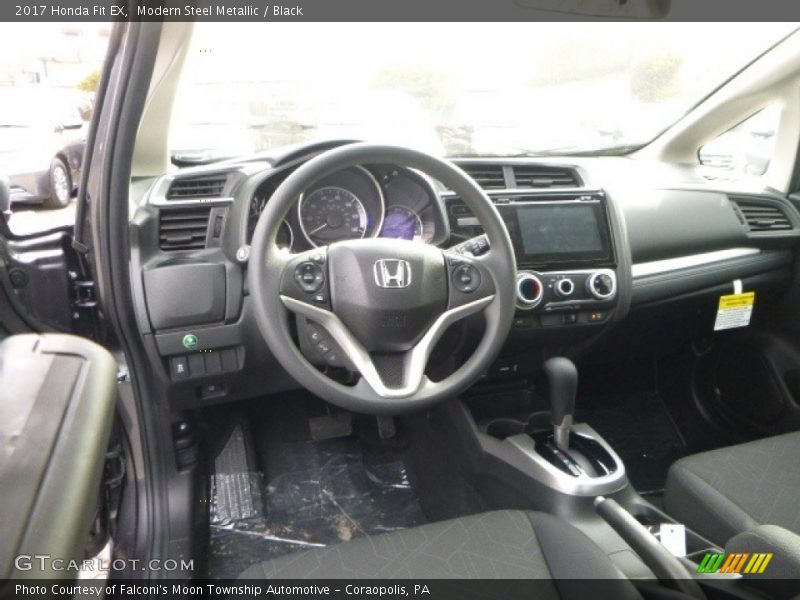 Modern Steel Metallic / Black 2017 Honda Fit EX