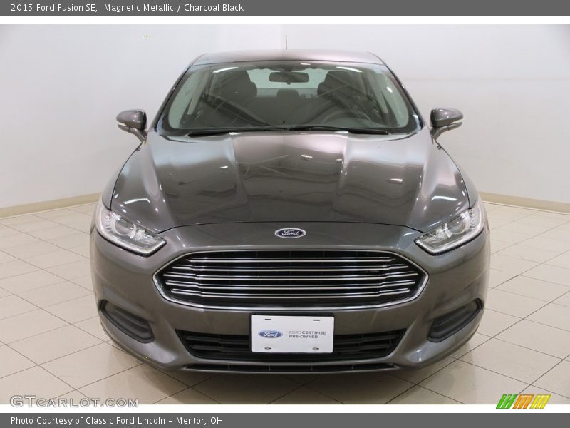 Magnetic Metallic / Charcoal Black 2015 Ford Fusion SE