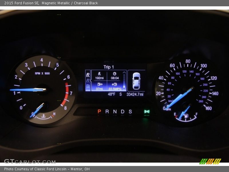 Magnetic Metallic / Charcoal Black 2015 Ford Fusion SE