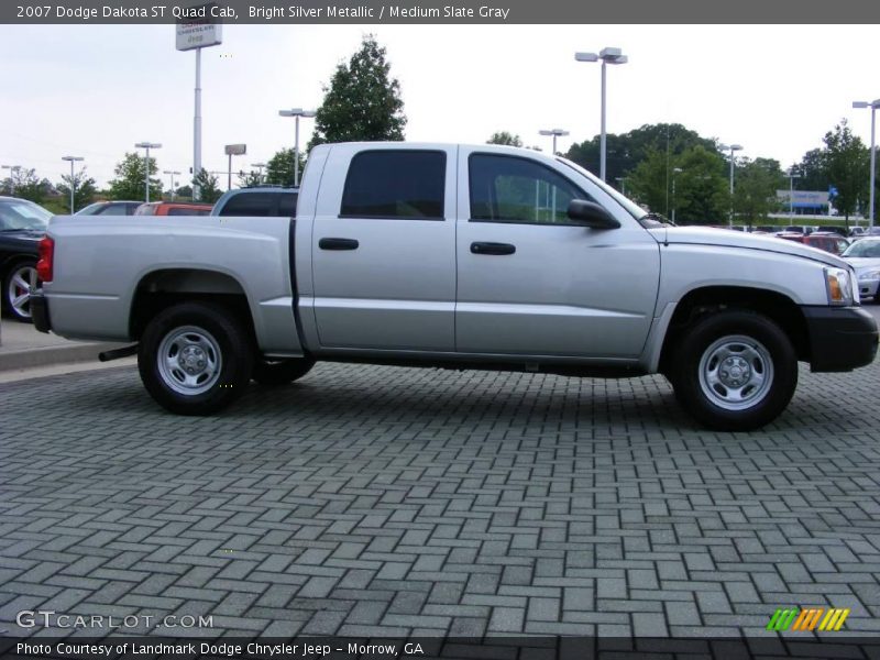 Bright Silver Metallic / Medium Slate Gray 2007 Dodge Dakota ST Quad Cab