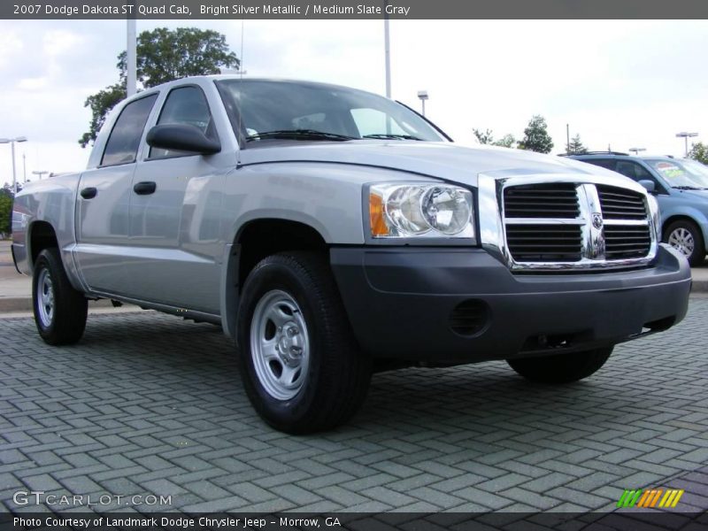 Bright Silver Metallic / Medium Slate Gray 2007 Dodge Dakota ST Quad Cab