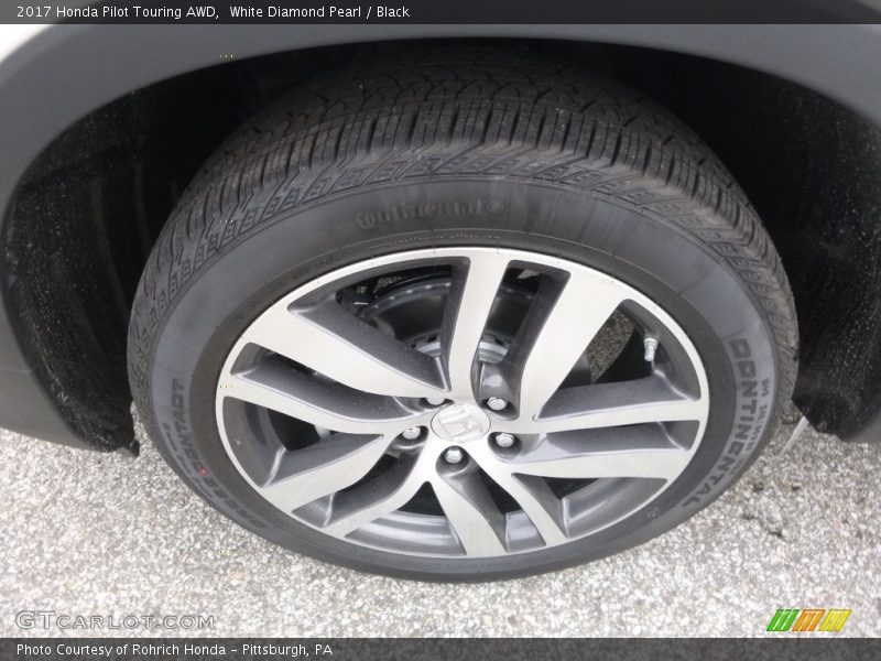 White Diamond Pearl / Black 2017 Honda Pilot Touring AWD