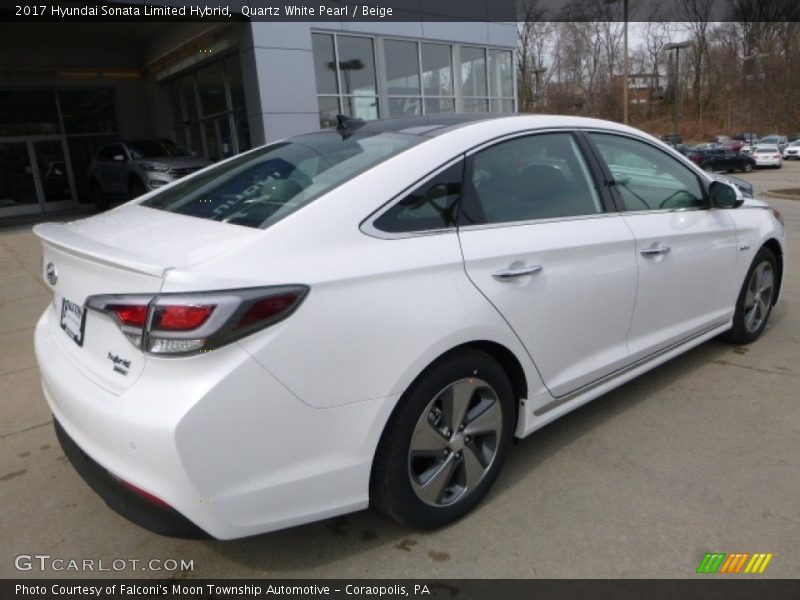 Quartz White Pearl / Beige 2017 Hyundai Sonata Limited Hybrid