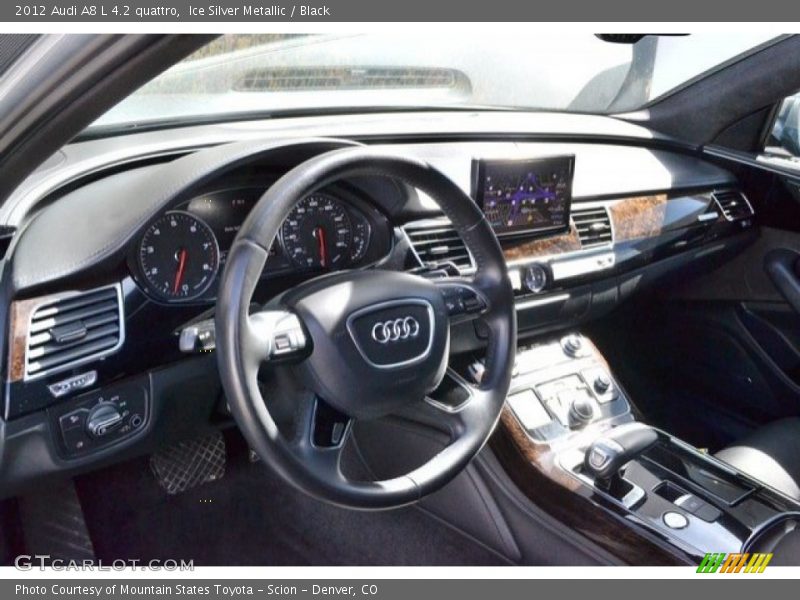 Ice Silver Metallic / Black 2012 Audi A8 L 4.2 quattro