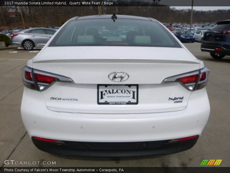 Quartz White Pearl / Beige 2017 Hyundai Sonata Limited Hybrid
