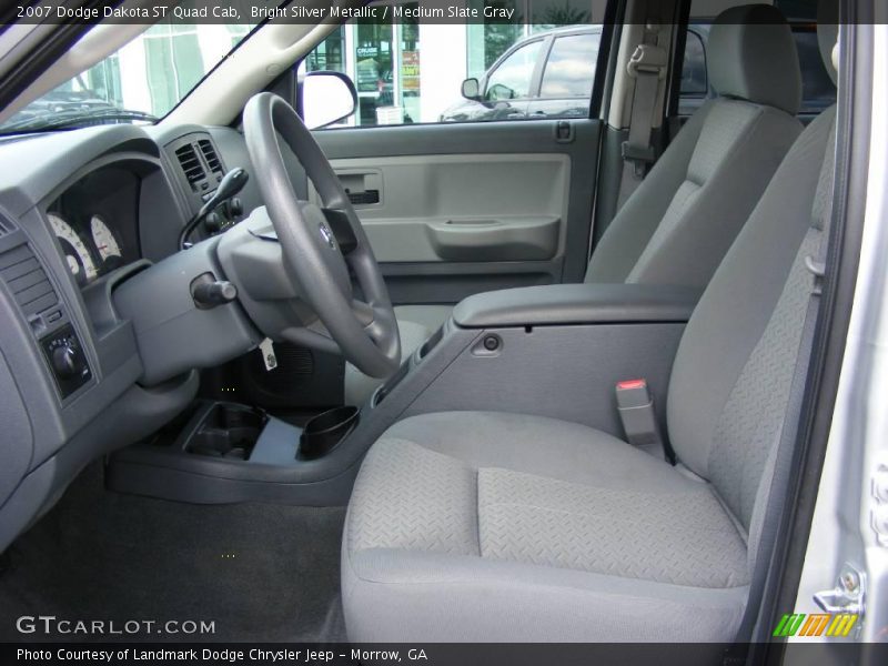 Bright Silver Metallic / Medium Slate Gray 2007 Dodge Dakota ST Quad Cab