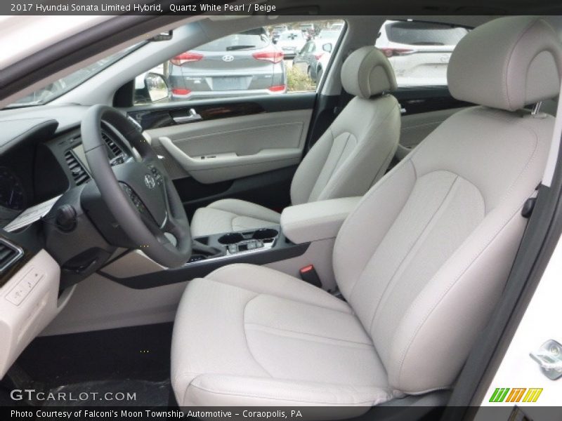 Front Seat of 2017 Sonata Limited Hybrid
