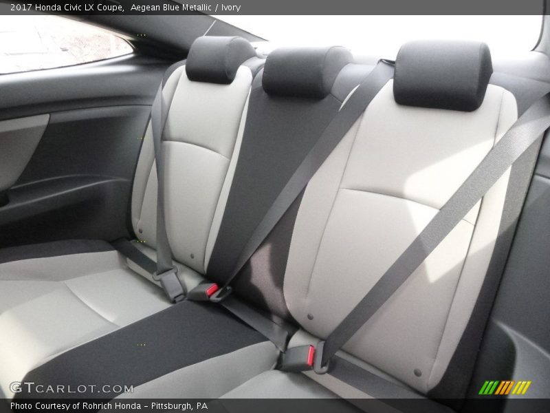 Aegean Blue Metallic / Ivory 2017 Honda Civic LX Coupe