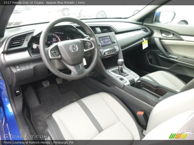  2017 Civic LX Coupe Ivory Interior