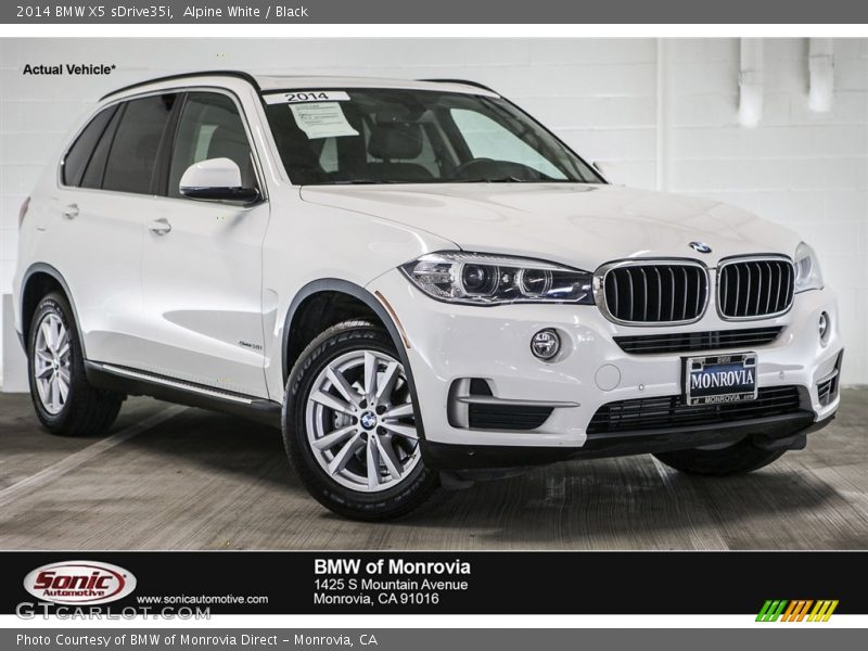 Alpine White / Black 2014 BMW X5 sDrive35i