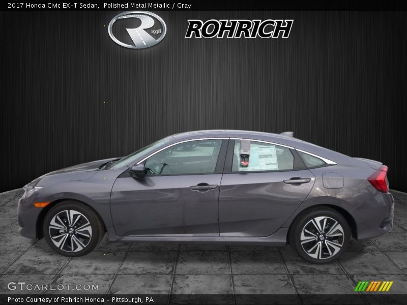 Polished Metal Metallic / Gray 2017 Honda Civic EX-T Sedan