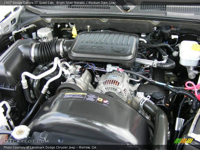Bright Silver Metallic / Medium Slate Gray 2007 Dodge Dakota ST Quad Cab