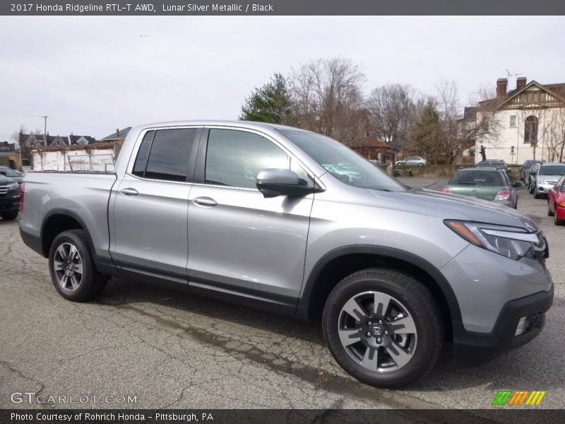 Lunar Silver Metallic / Black 2017 Honda Ridgeline RTL-T AWD