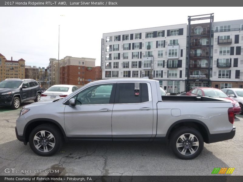 Lunar Silver Metallic / Black 2017 Honda Ridgeline RTL-T AWD