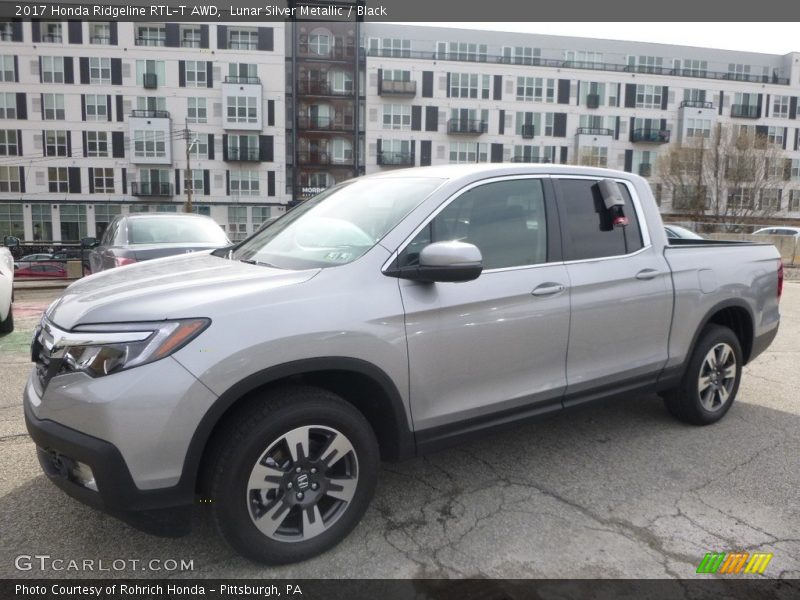 Lunar Silver Metallic / Black 2017 Honda Ridgeline RTL-T AWD