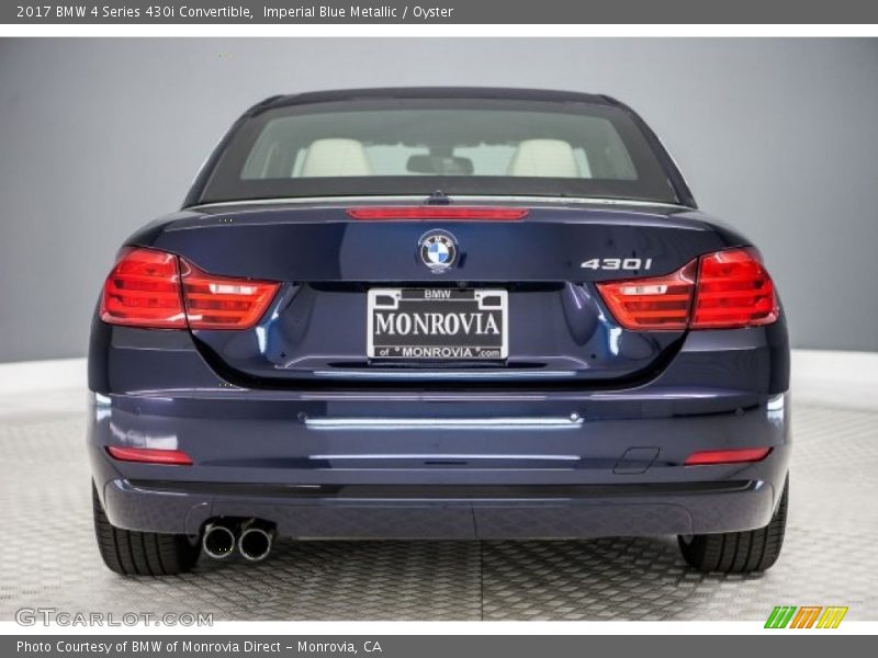 Imperial Blue Metallic / Oyster 2017 BMW 4 Series 430i Convertible