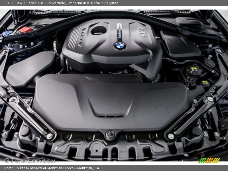 Imperial Blue Metallic / Oyster 2017 BMW 4 Series 430i Convertible
