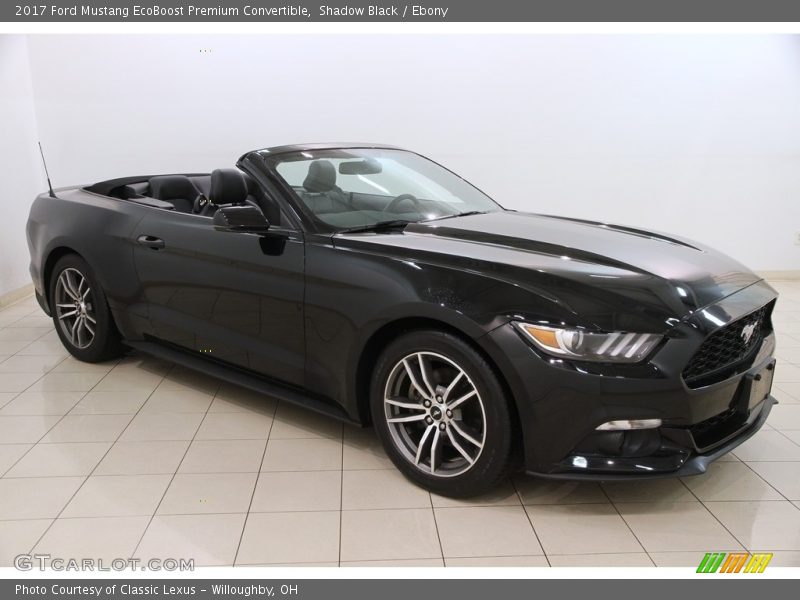 Shadow Black / Ebony 2017 Ford Mustang EcoBoost Premium Convertible