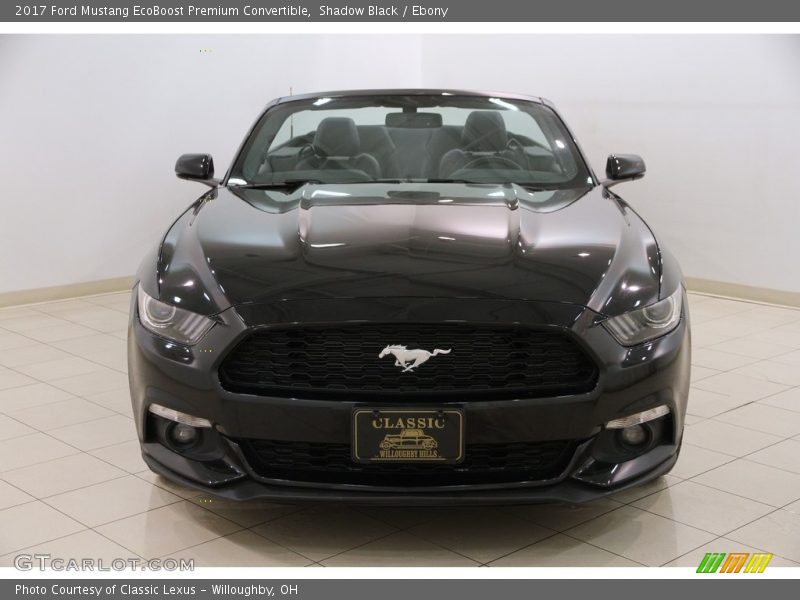 Shadow Black / Ebony 2017 Ford Mustang EcoBoost Premium Convertible