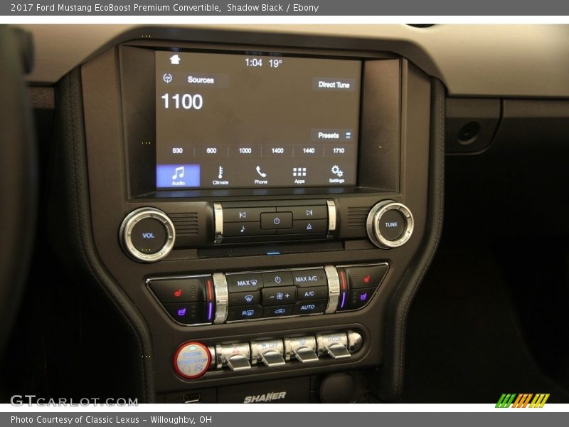 Controls of 2017 Mustang EcoBoost Premium Convertible