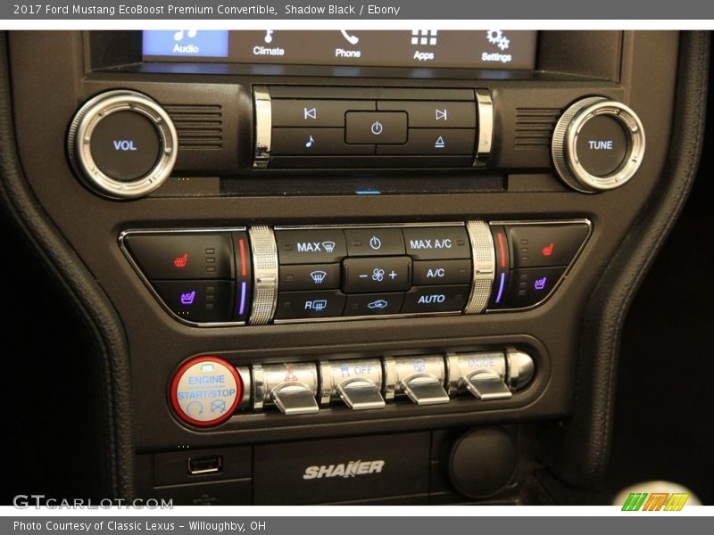 Controls of 2017 Mustang EcoBoost Premium Convertible