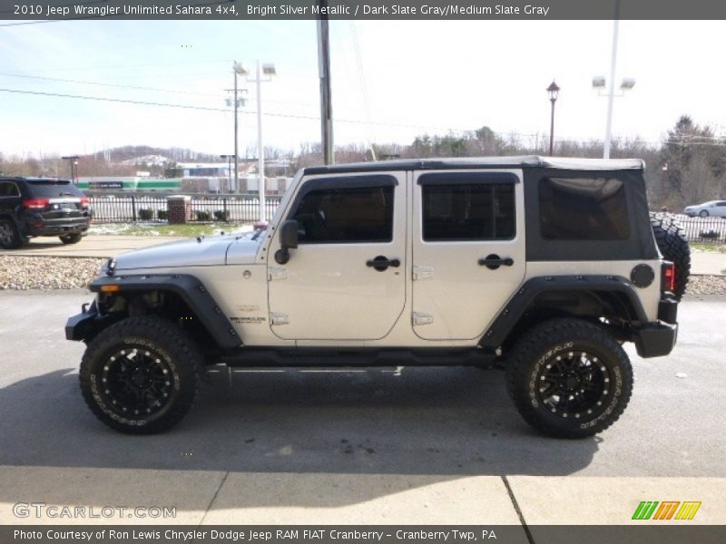 Bright Silver Metallic / Dark Slate Gray/Medium Slate Gray 2010 Jeep Wrangler Unlimited Sahara 4x4
