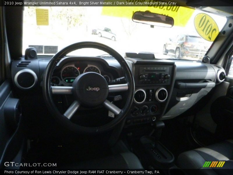 Bright Silver Metallic / Dark Slate Gray/Medium Slate Gray 2010 Jeep Wrangler Unlimited Sahara 4x4