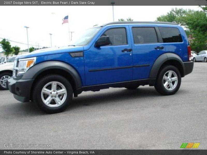Electric Blue Pearl / Dark Slate Gray 2007 Dodge Nitro SXT