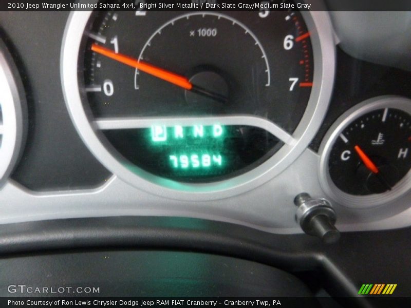 Bright Silver Metallic / Dark Slate Gray/Medium Slate Gray 2010 Jeep Wrangler Unlimited Sahara 4x4