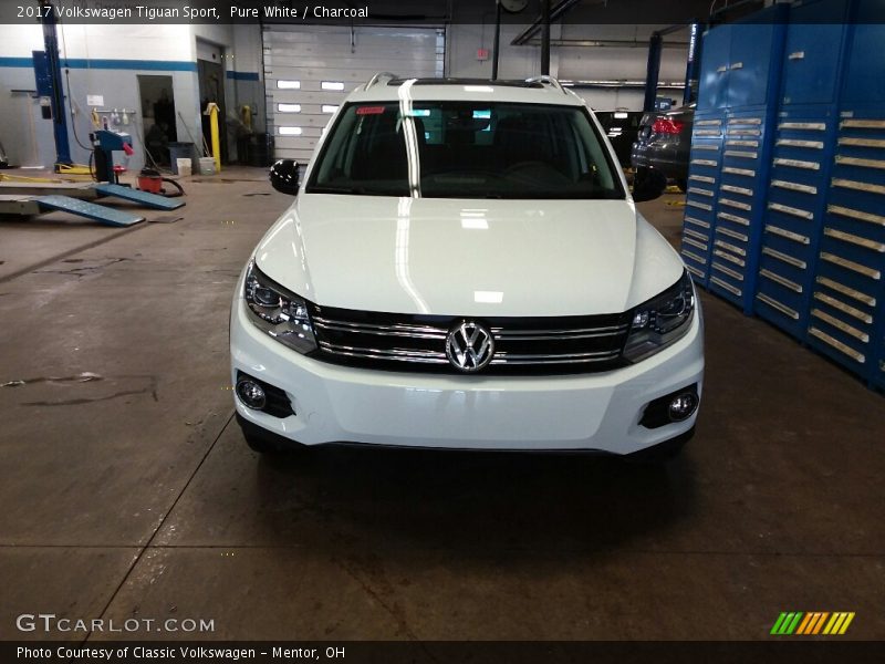 Pure White / Charcoal 2017 Volkswagen Tiguan Sport