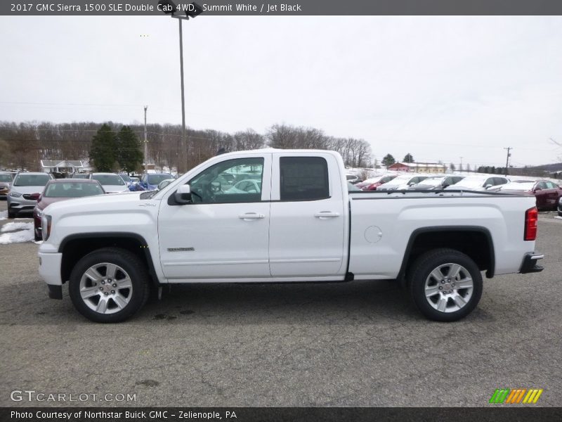 Summit White / Jet Black 2017 GMC Sierra 1500 SLE Double Cab 4WD