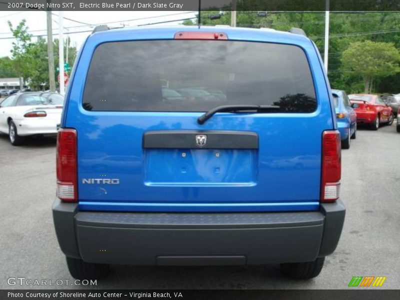 Electric Blue Pearl / Dark Slate Gray 2007 Dodge Nitro SXT