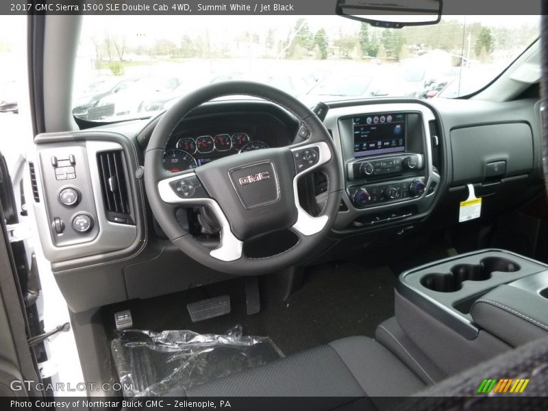 Summit White / Jet Black 2017 GMC Sierra 1500 SLE Double Cab 4WD