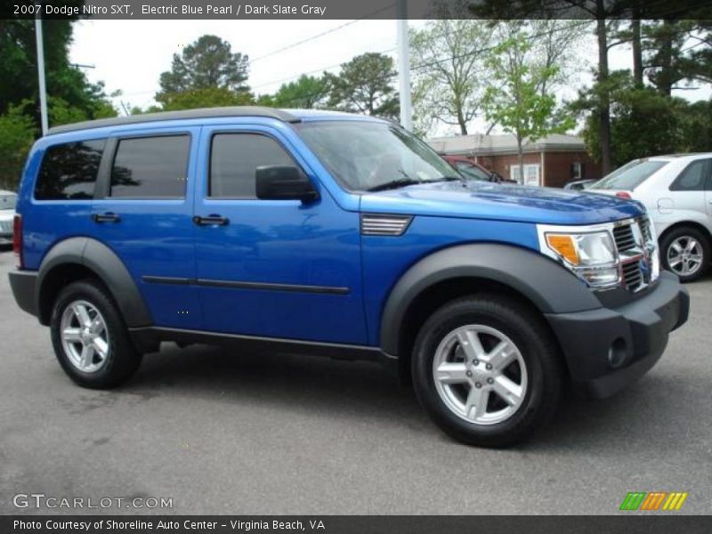 Electric Blue Pearl / Dark Slate Gray 2007 Dodge Nitro SXT