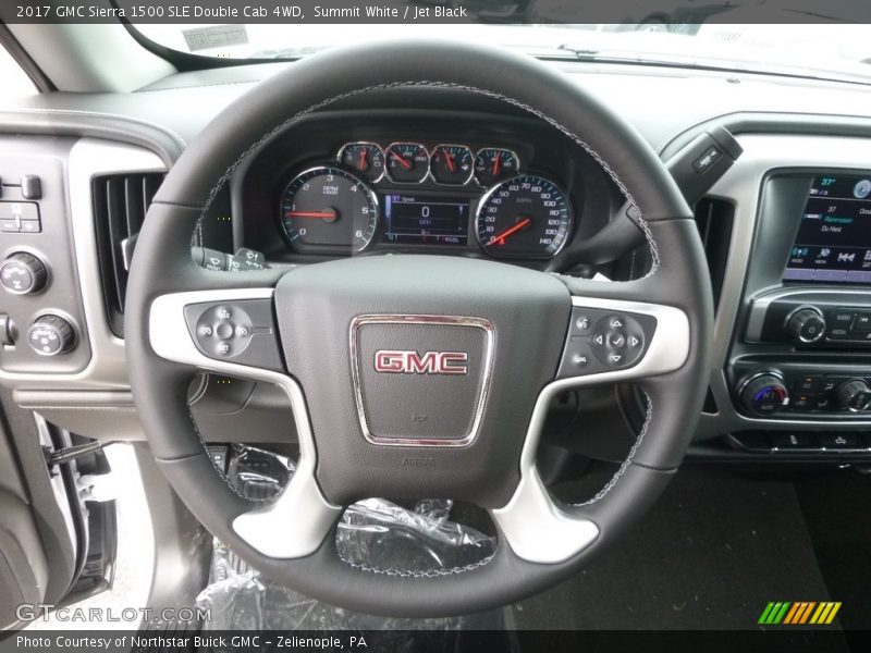Summit White / Jet Black 2017 GMC Sierra 1500 SLE Double Cab 4WD