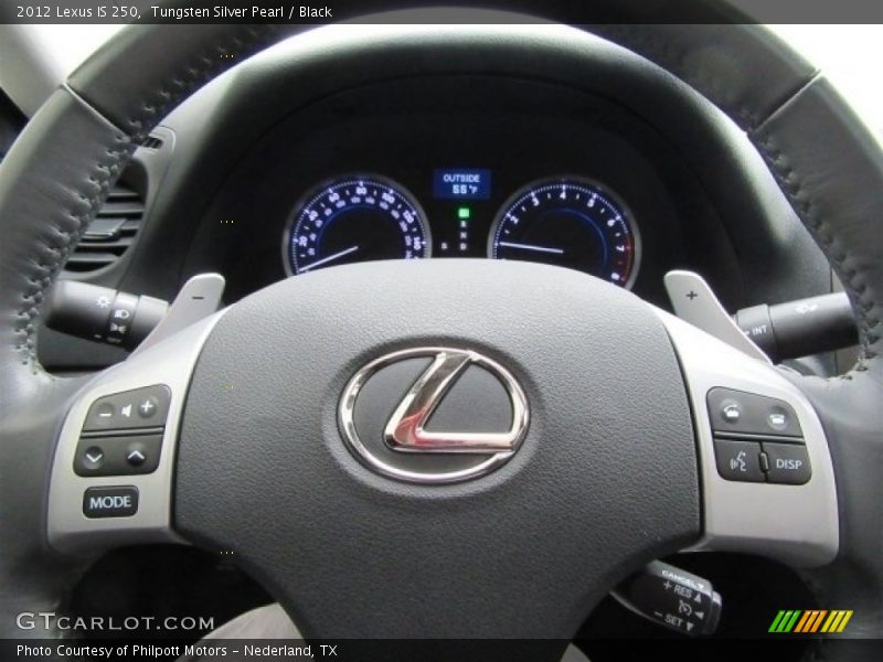 Tungsten Silver Pearl / Black 2012 Lexus IS 250