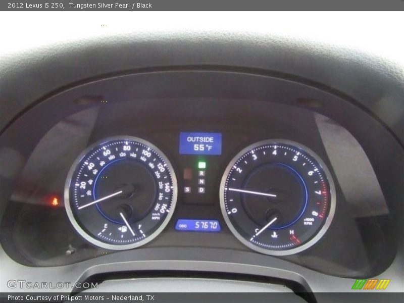 Tungsten Silver Pearl / Black 2012 Lexus IS 250