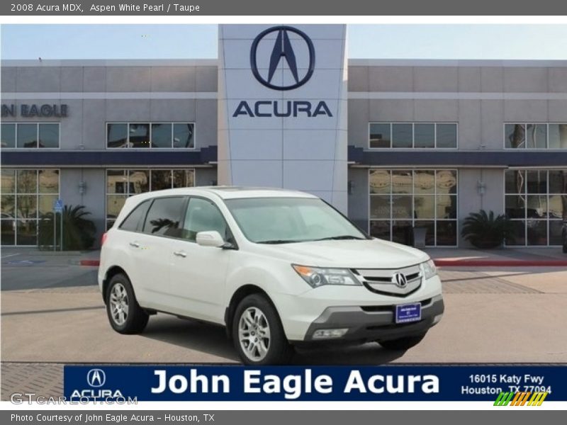 Aspen White Pearl / Taupe 2008 Acura MDX
