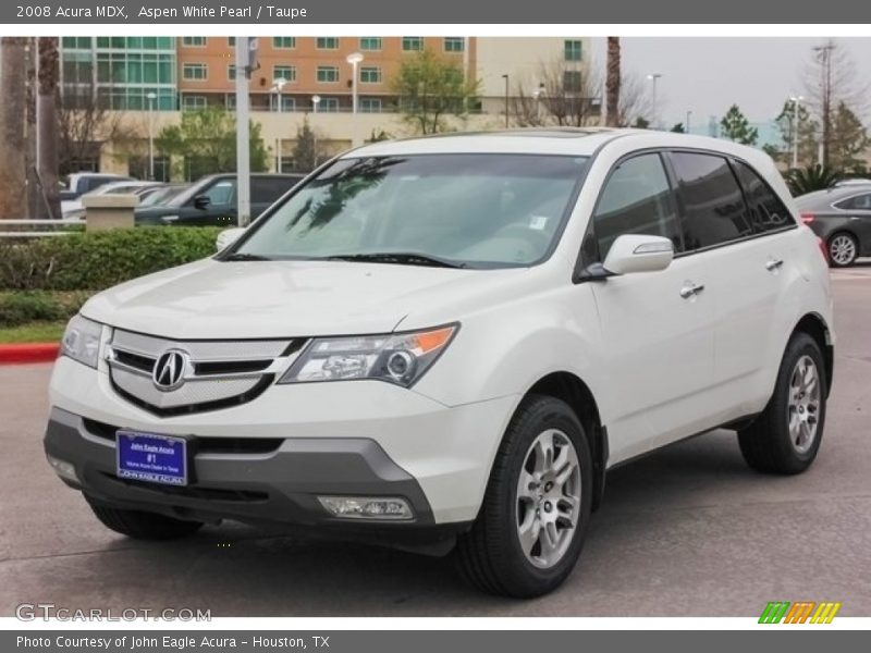 Aspen White Pearl / Taupe 2008 Acura MDX