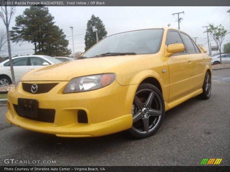 Vivid Yellow / Off Black 2003 Mazda Protege MAZDASPEED