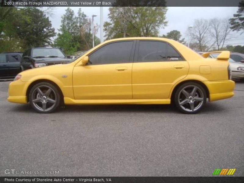 Vivid Yellow / Off Black 2003 Mazda Protege MAZDASPEED