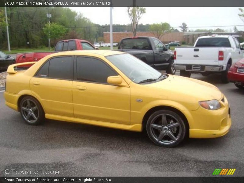 Vivid Yellow / Off Black 2003 Mazda Protege MAZDASPEED