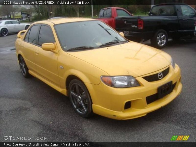 Vivid Yellow / Off Black 2003 Mazda Protege MAZDASPEED