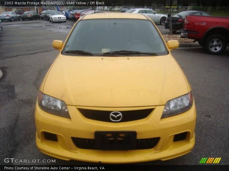 Vivid Yellow / Off Black 2003 Mazda Protege MAZDASPEED